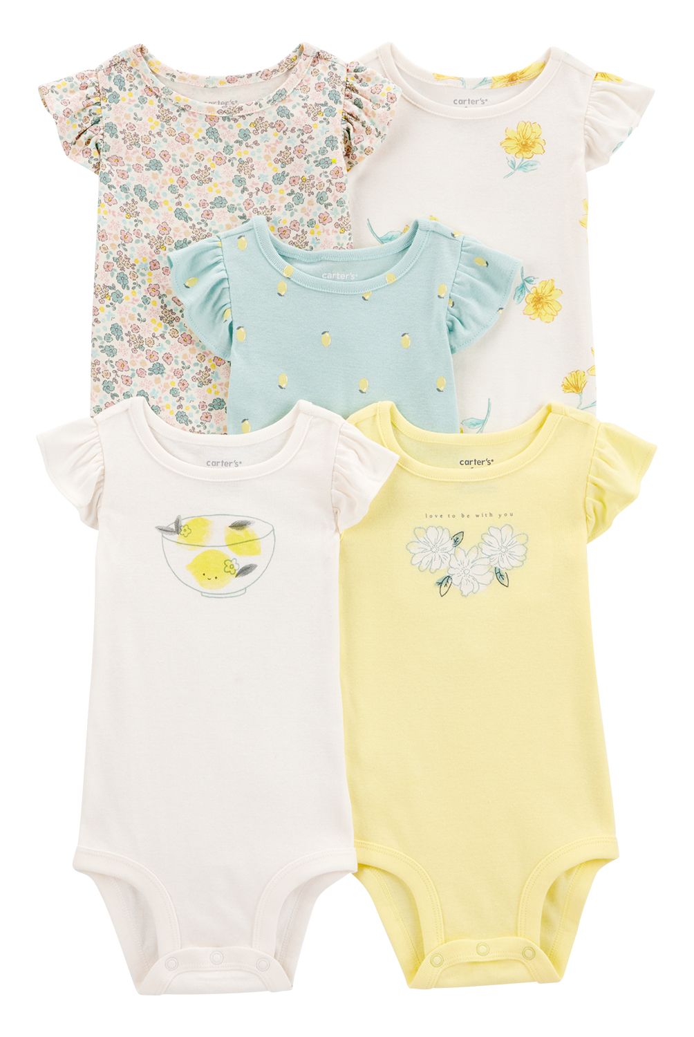 CARTER'S - Pack de Bodys Algodón 5 unidades Bebé Niña Carter's