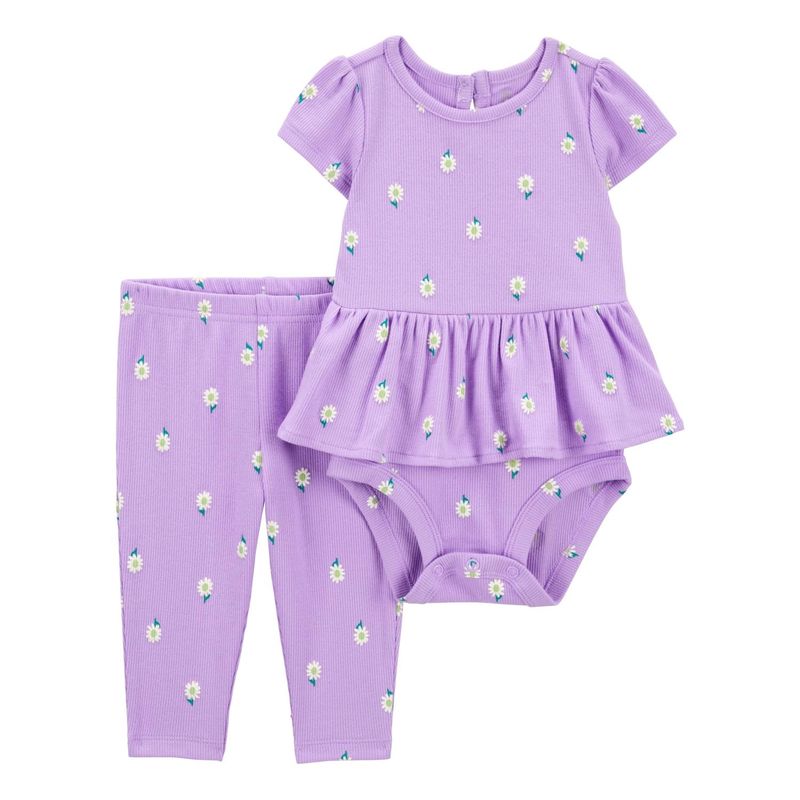 CARTER'S - Conjunto 2 Piezas Body y Pantalón Bebé Niña Carter's