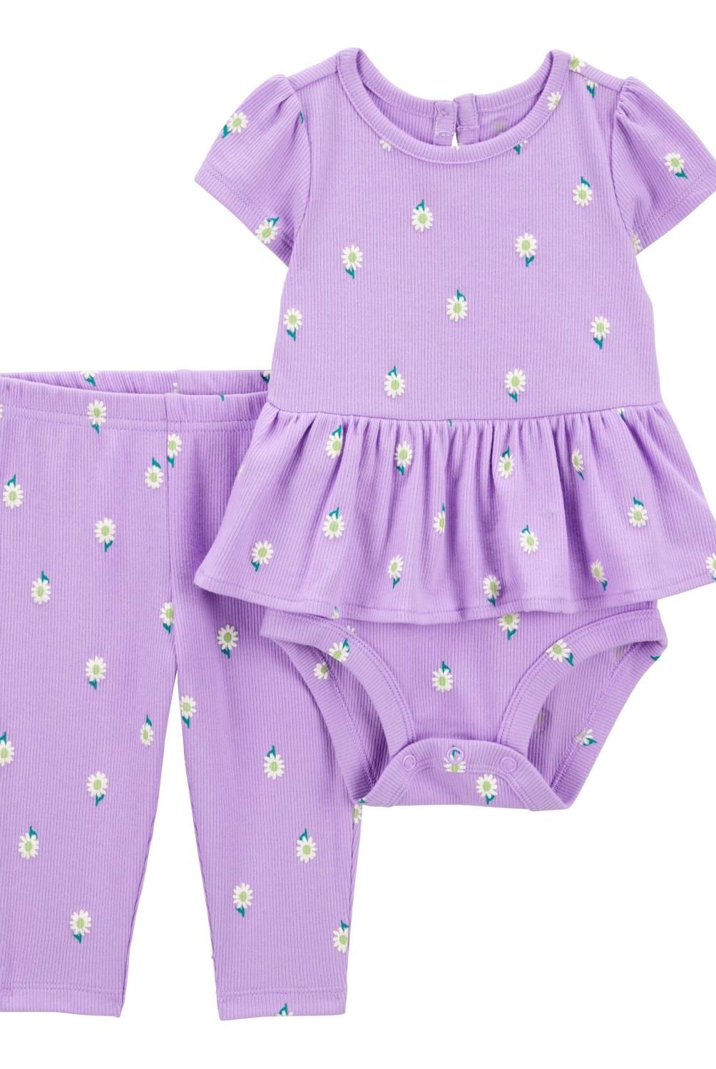 CARTER'S - Conjunto 2 Piezas Body Y Pantalón Bebé Niña Bebé Niña Carter's