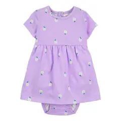 CARTER'S - Vestido Algodón Con Cubre Pañal Bebé Niña Bebé Niña