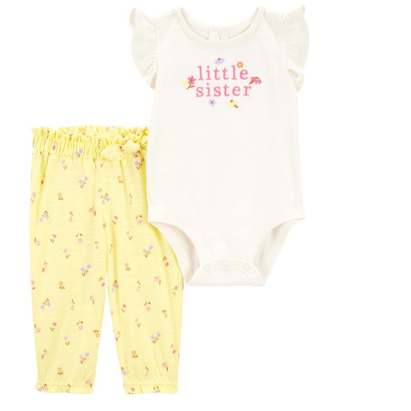 CARTER'S - Conjunto 2 Piezas Body y Pantalón Bebé Niña Carter's