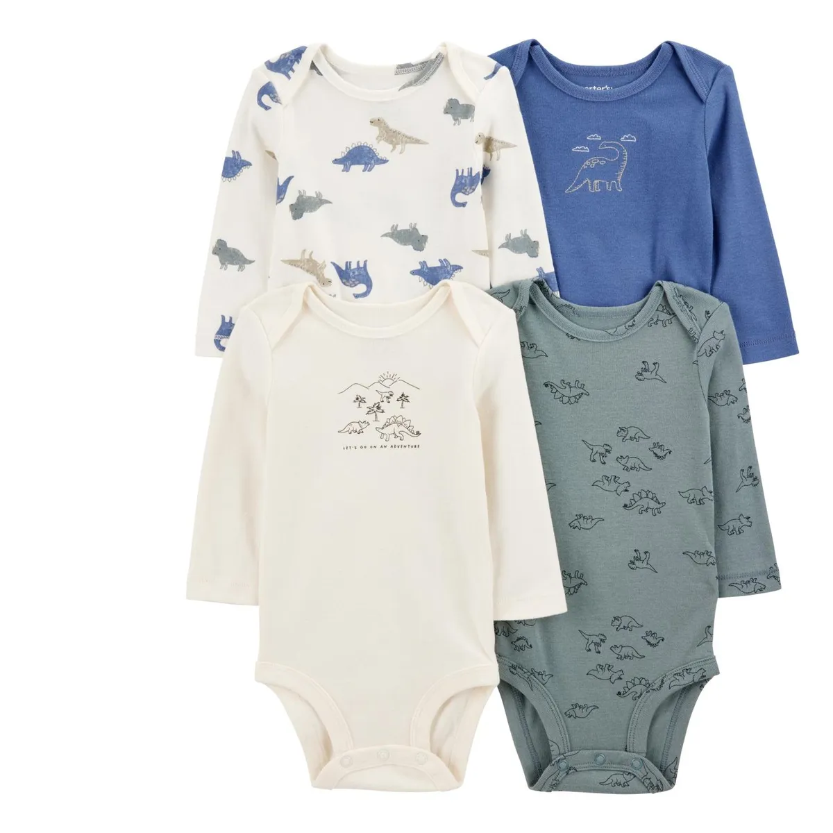 CARTER'S - Pack 4 Bodys Estampados Algodón Bebé Niño Carter's