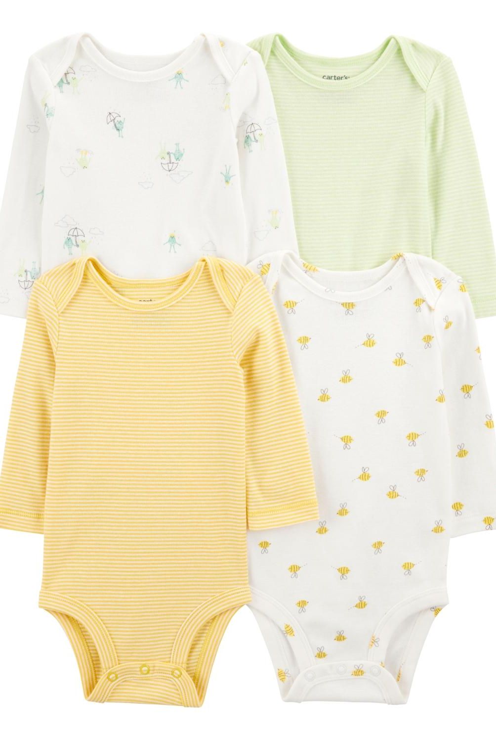 CARTER'S - Pack de Bodys Algodón 4 unidades Bebé Unisex Carter's