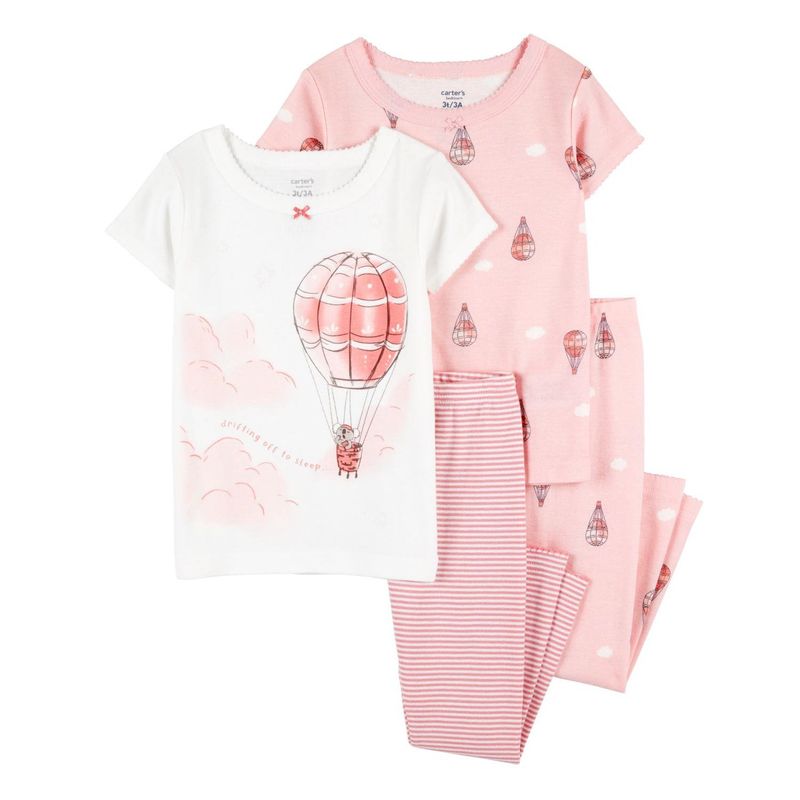 CARTER'S - Pijama 4 Piezas Algodón Bebé Niña Carter's
