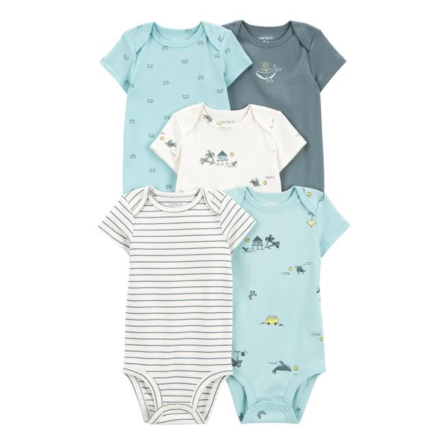 CARTER'S - Pack 5 Bodys Estampados Algodón Bebé Niño Carter's