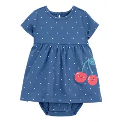 CARTER'S - Vestido Algodón Con Cubre Pañal Bebé Niña Bebé Niña
