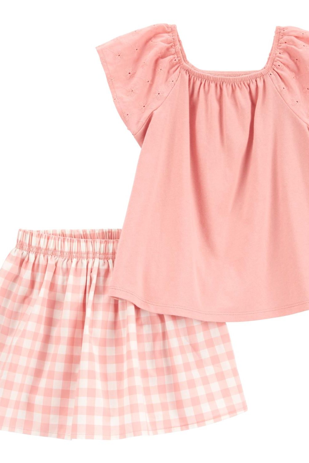 CARTER'S - Conjunto 2 Piezas Blusa Y Falda Short Niña Niña Carter's