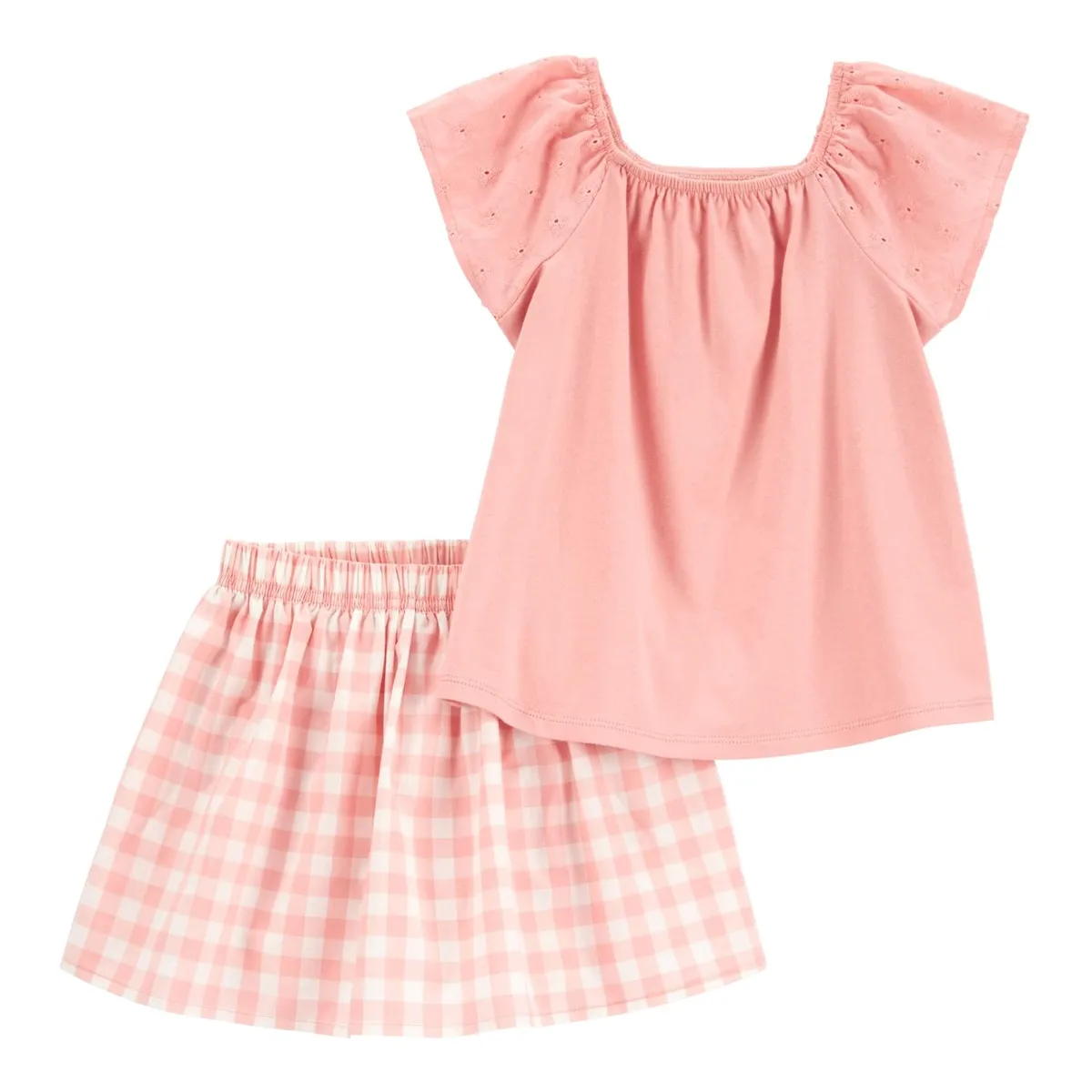 CARTER'S - Conjunto 2 Piezas Blusa y Falda Short Niña Carter's
