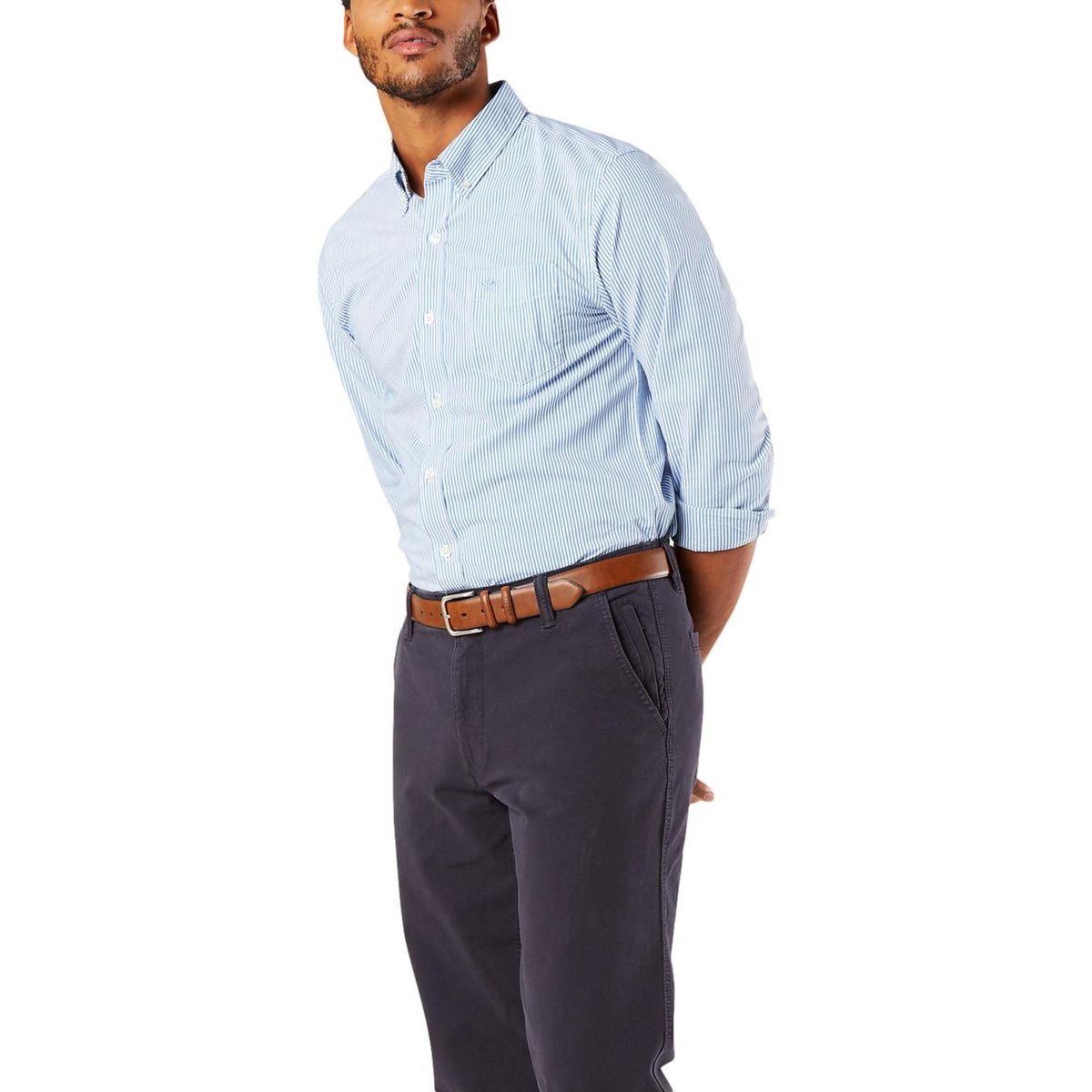 DOCKERS - Camisa Manga Larga Algodón Hombre Dockers