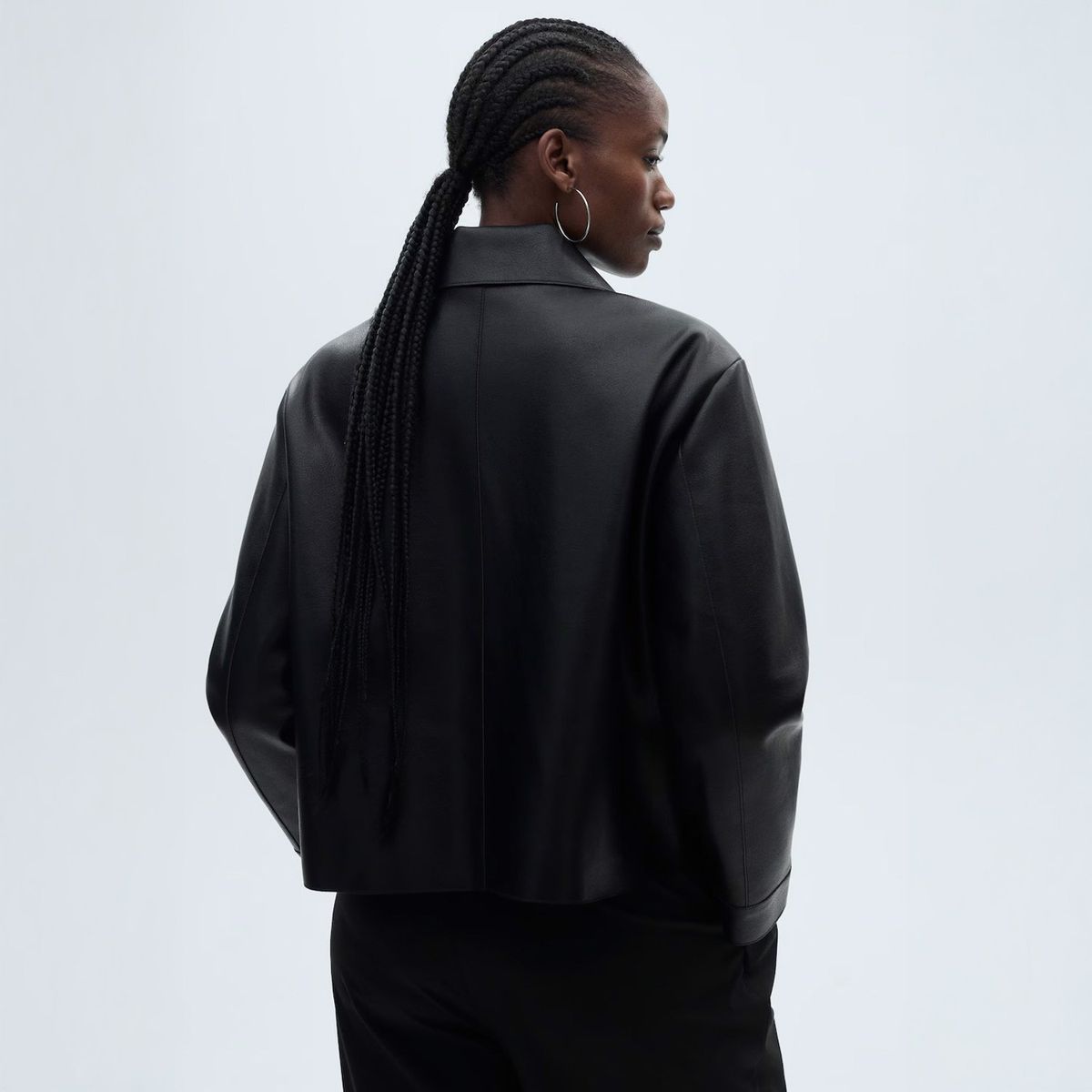 MANGO - Chaqueta Efecto Piel Bolsillos Mujer Mango