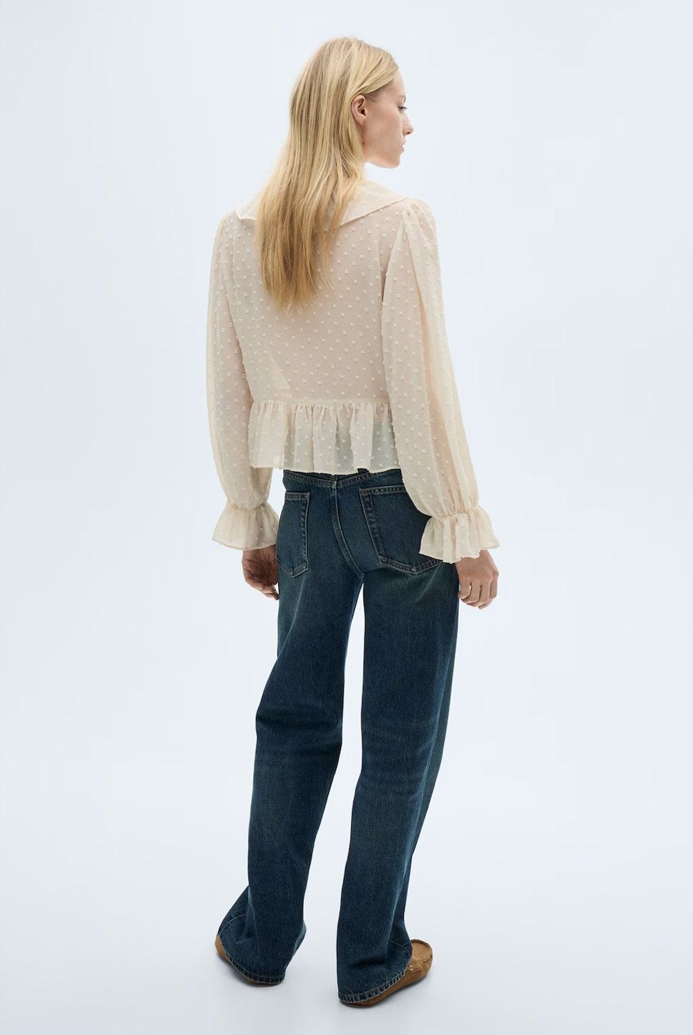 MANGO - Blusa Volantes Mujer Mango
