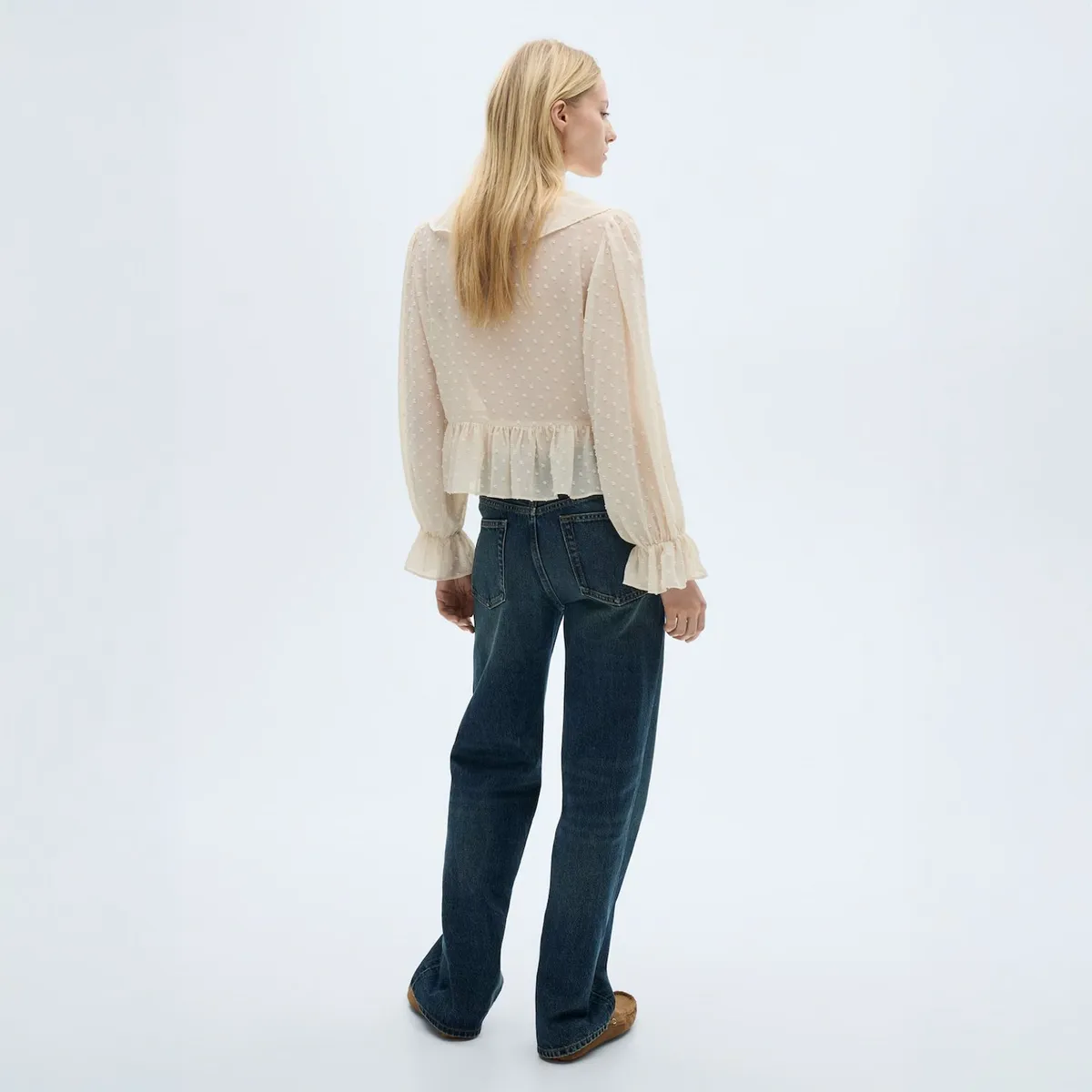 MANGO - Blusa Volantes Mujer Mango