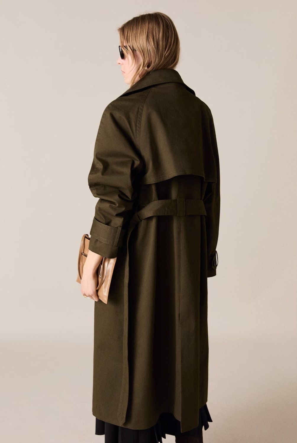 MANGO - Trench Largo Doble Botonadura Mujer Mango