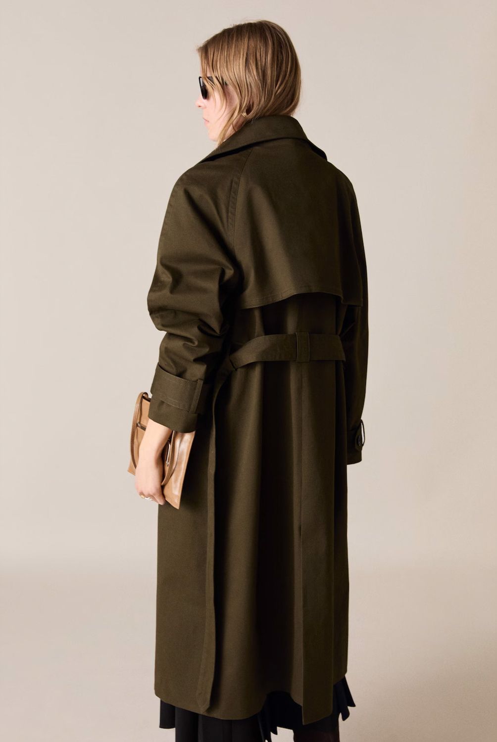 MANGO - Trench Largo Doble Botonadura Mujer Mango