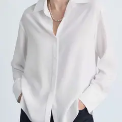 MANGO - Camisa Fluida Lyocell Mujer