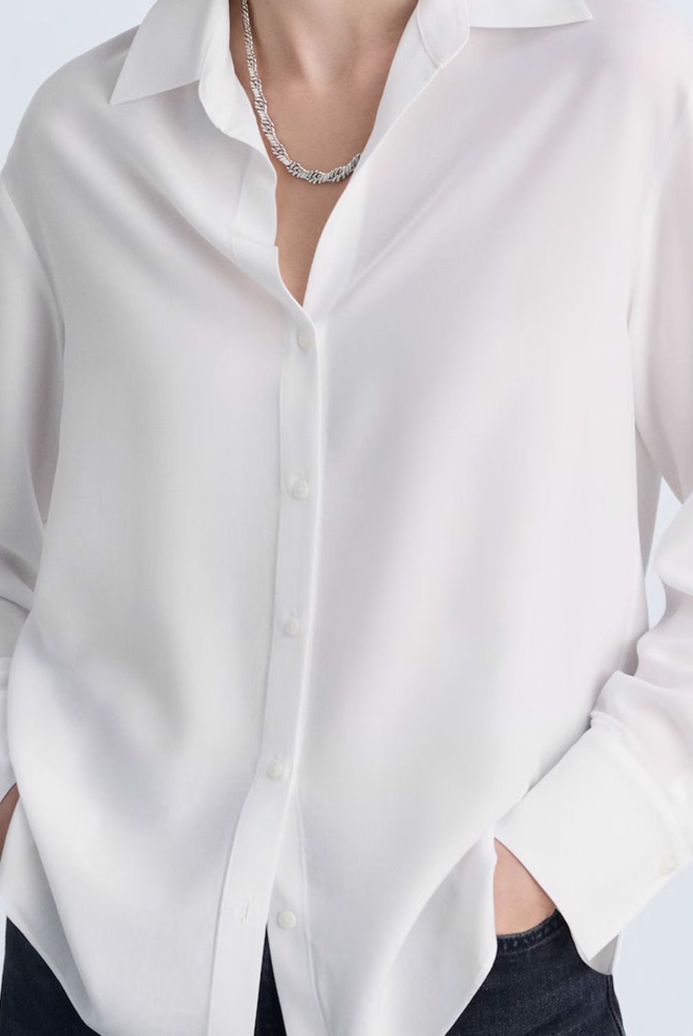 MANGO - Camisa Fluida Lyocell Mujer Mango