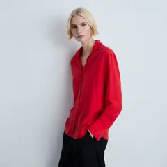 MANGO - Camisa Fluida Lyocell Mujer