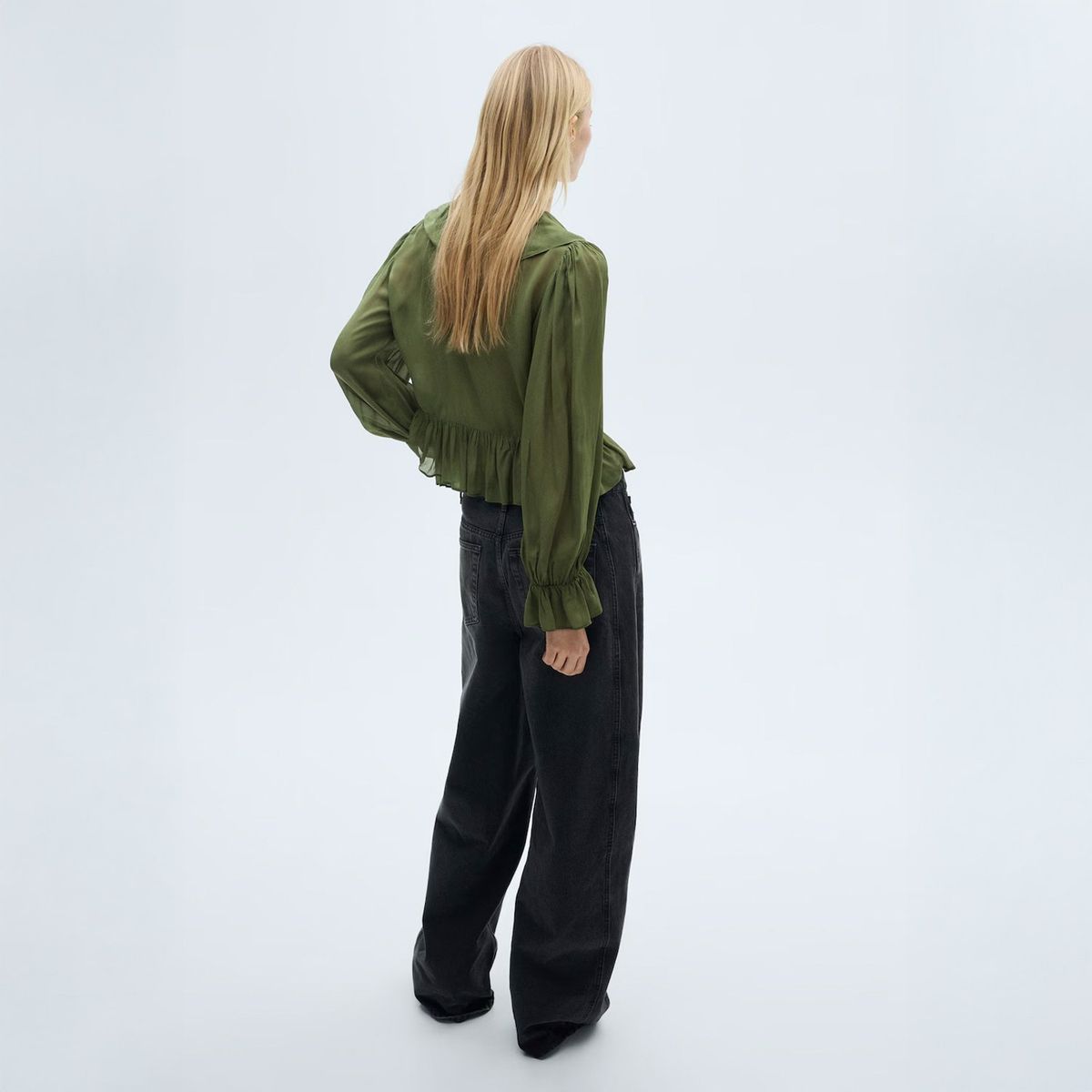 MANGO - Blusa Volantes Mujer Mango