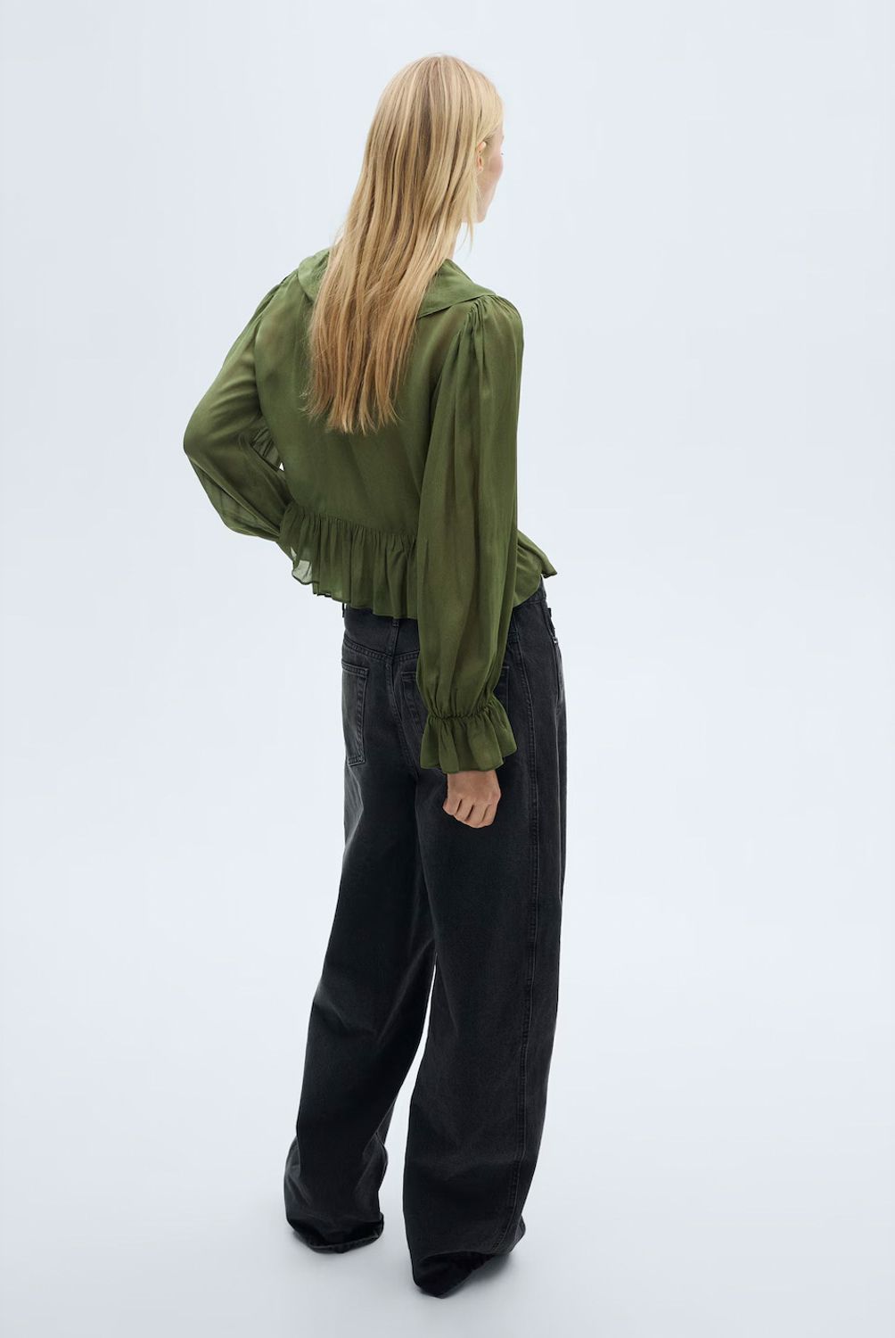 MANGO - Blusa Volantes Mujer Mango