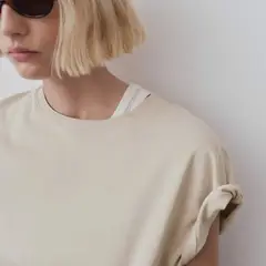 MANGO - Polera Algodón Manga Corta Mujar