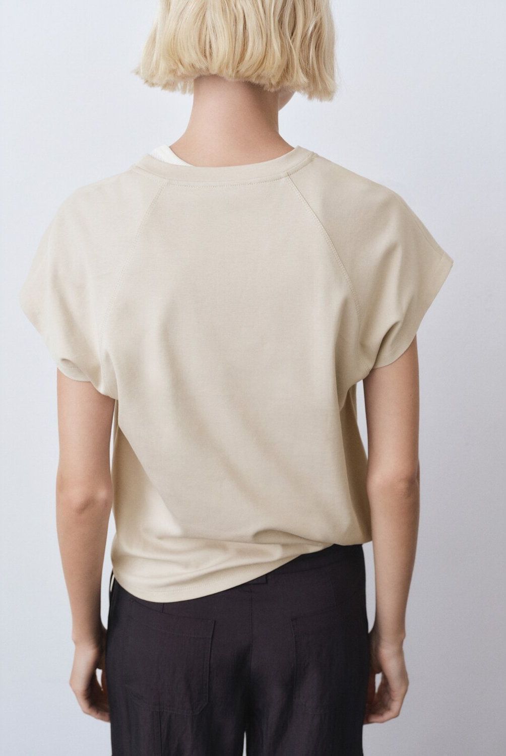 MANGO - Polera Algodón Manga Corta Mujar Mango