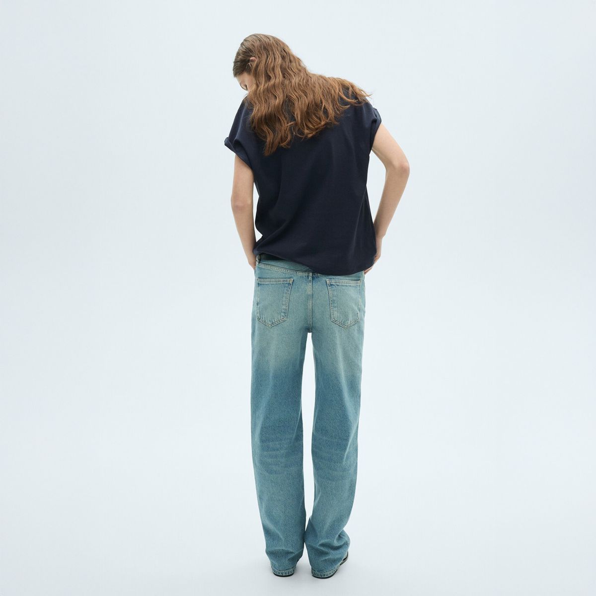 MANGO - Polera Algodón Manga Corta Mujar Mango