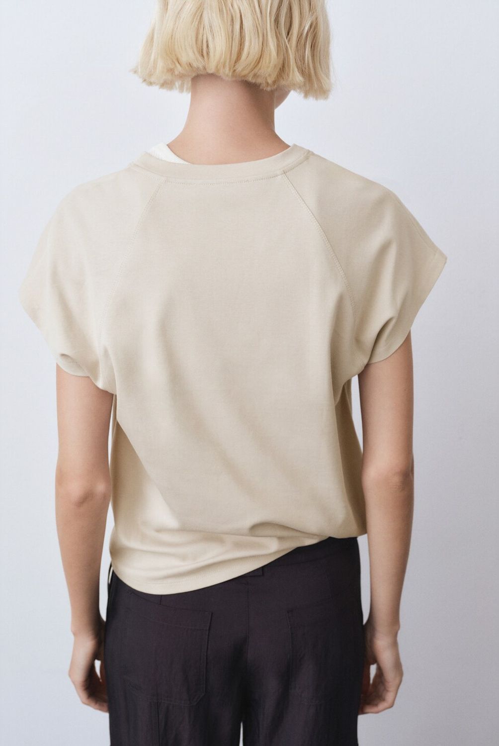 MANGO - Polera Algodón Manga Corta Mujar Mango