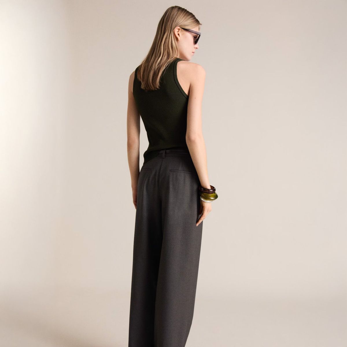 MANGO - Top Canalé Ribetes Contraste Mujar Mango