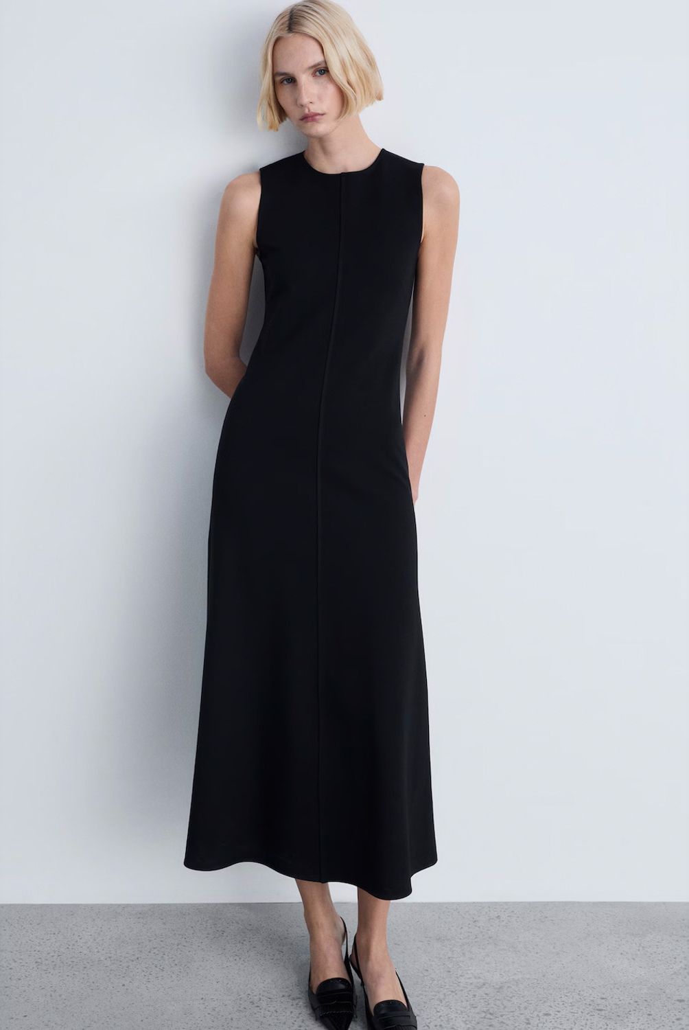 MANGO - Vestido Midi Evasé Mujer Mango