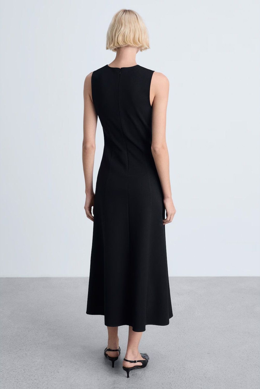 MANGO - Vestido Midi Evasé Mujer Mango