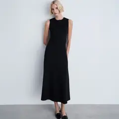 MANGO - Vestido Midi Evasé Mujer