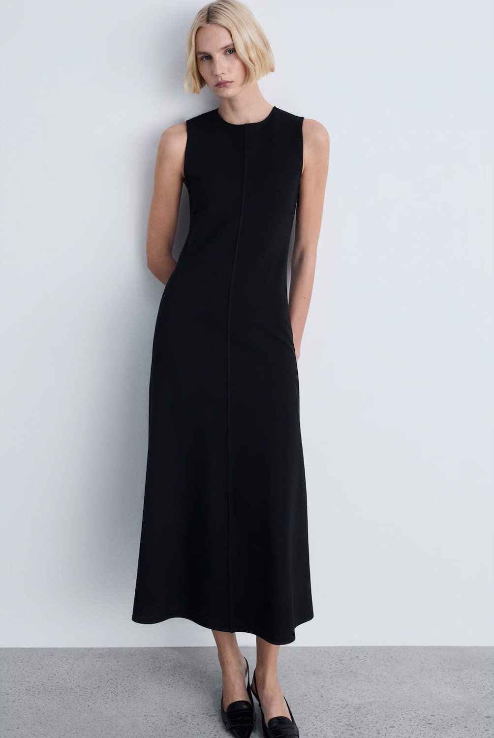 MANGO - Vestido Midi Evasé Mujer Mango