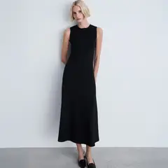 MANGO - Vestido Midi Evasé Mujer