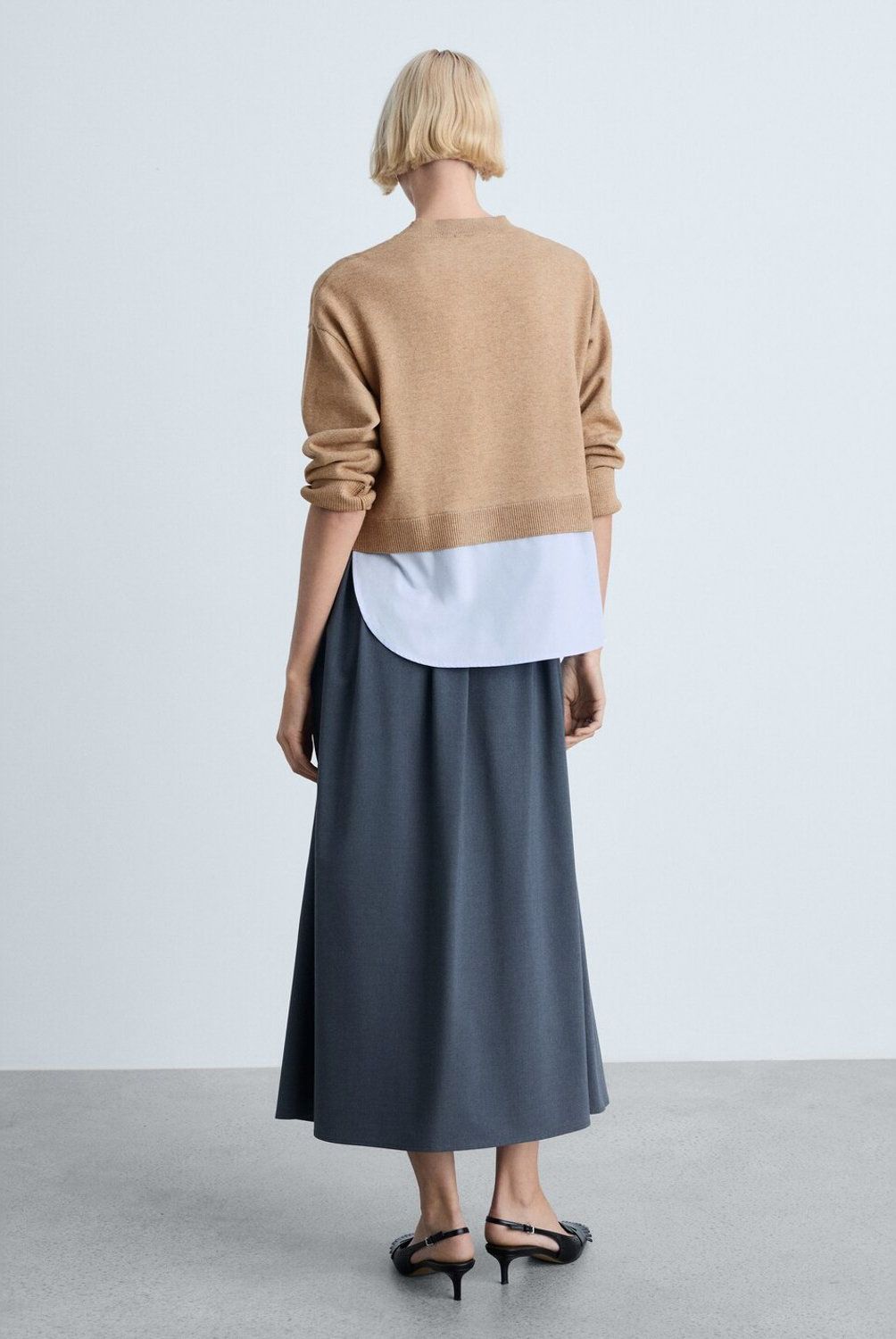 MANGO - Sweater Punto Combinado Mujer Mango