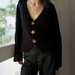 MANGO - Chaqueta Punto Botones Joya Mujer