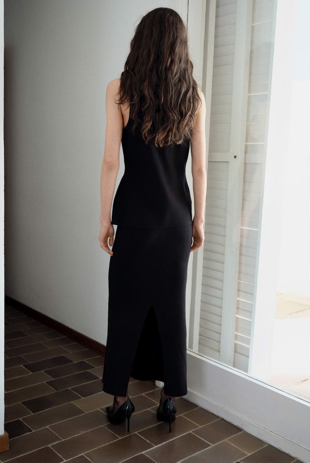 MANGO - Falda Midi Punto Fino Mujer Mango