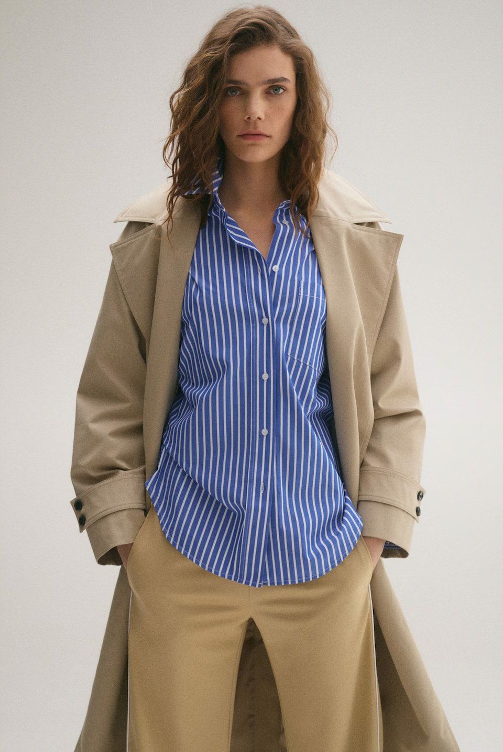 MANGO - Camisa Rayas Combinada Algodón Mujer Mango