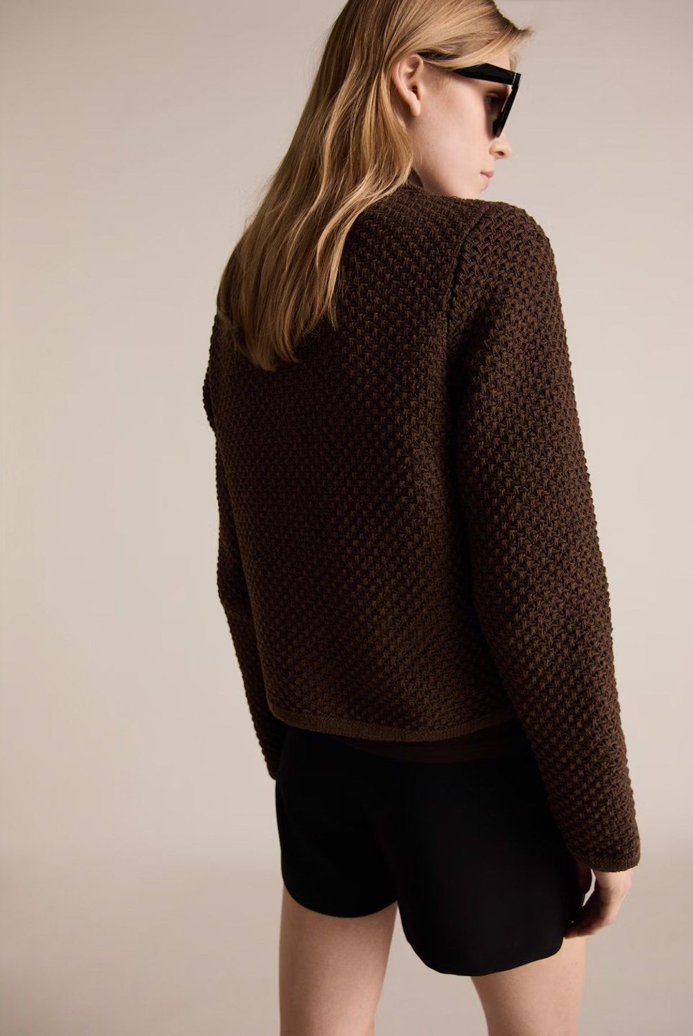 MANGO - Chaqueta Punto Cuello Polo Mujer Mango