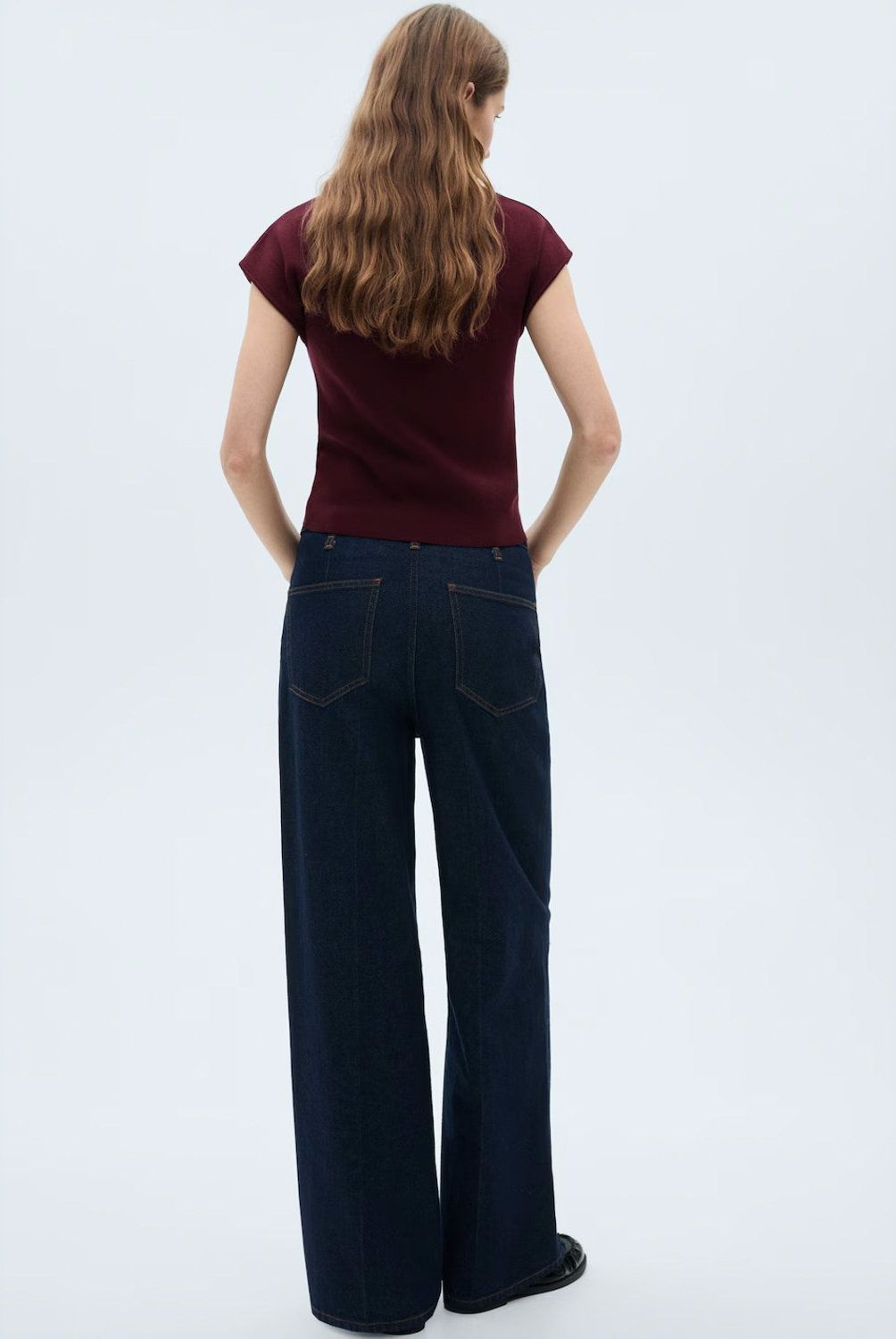 MANGO - Sweater Cuello Perkins Manga Corta Mujer Mango