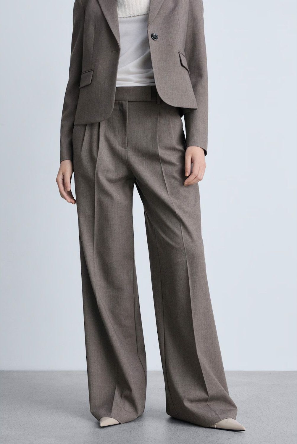 MANGO - Pantalón Traje Wideleg Mujer Mango Teen