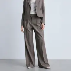MANGO - Pantalón Traje Wideleg Mujer Teen