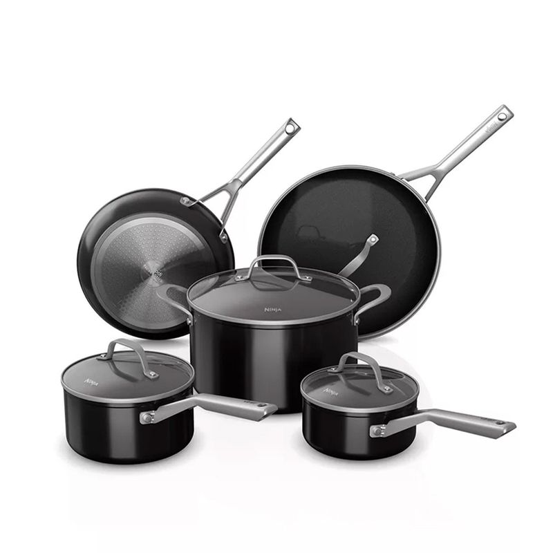 NINJA - Batería De Cocina 9 Piezas Antiadherente Neverstick Essential Ninja