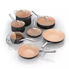 NINJA - Batería De Cocina 12 Piezas Antiadherente Ceramiclock