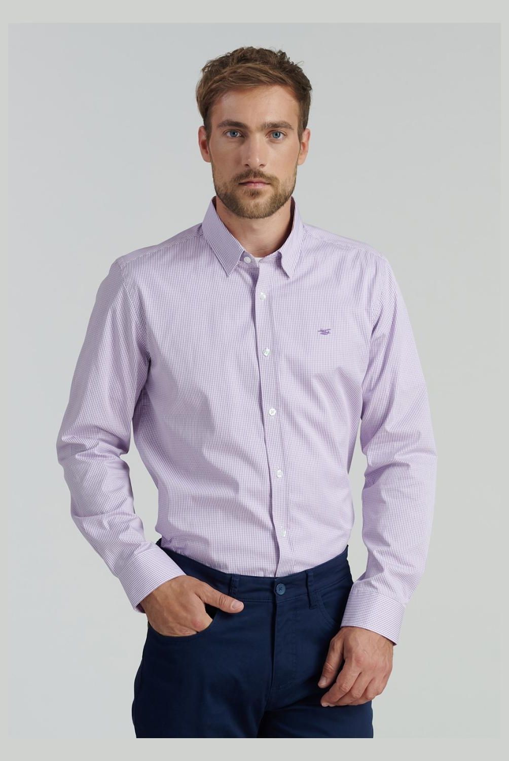 FEROUCH - Camisa Manga Larga Algodón Hombre Ferouch