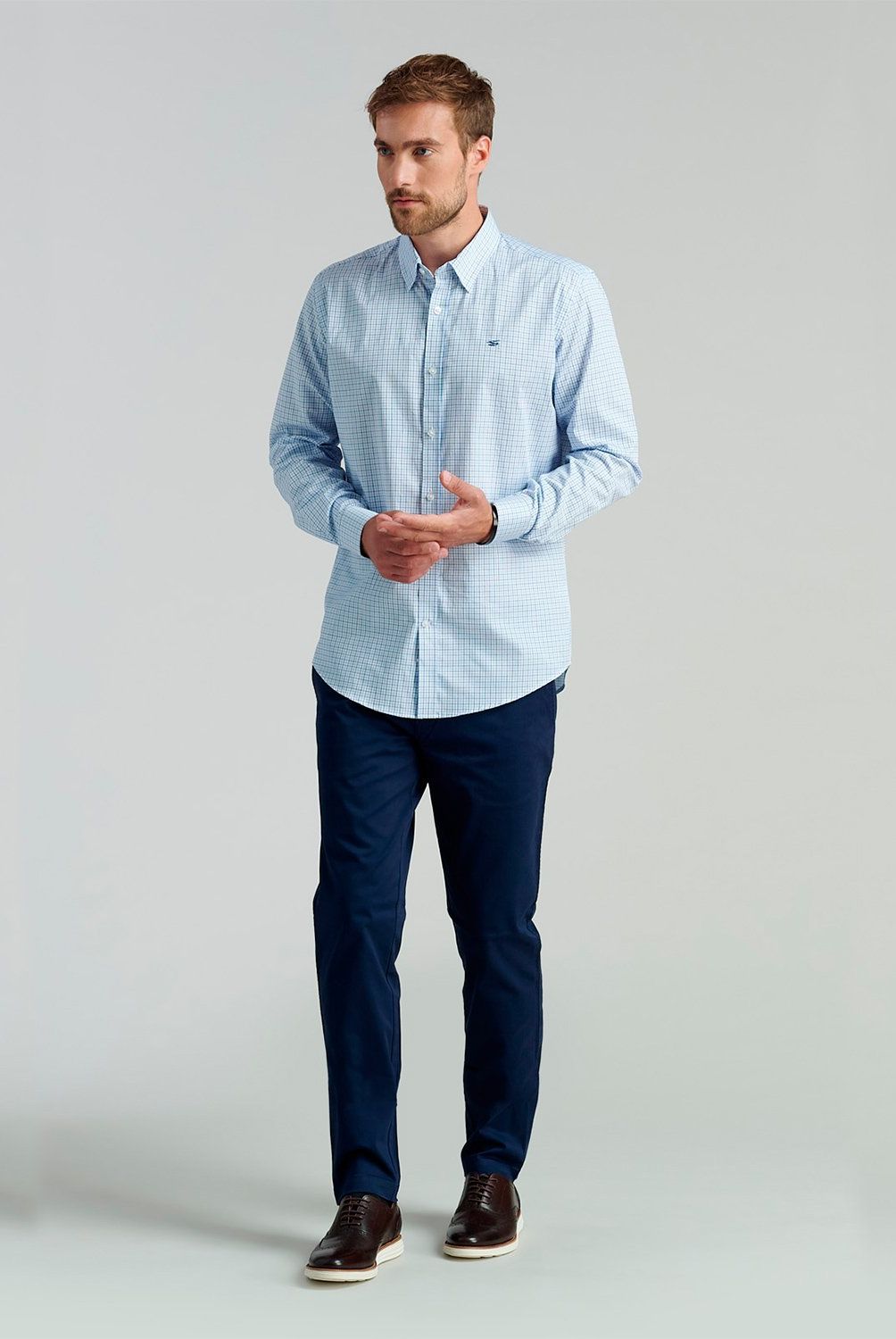 FEROUCH - Camisa Manga Larga Algodón Hombre Ferouch