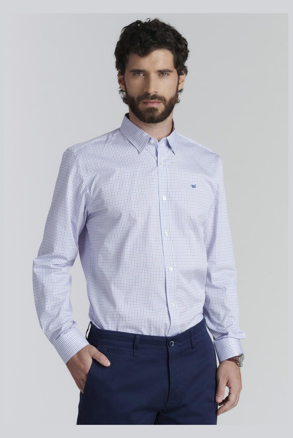 FEROUCH - Camisa Manga Larga Algodón Hombre Ferouch