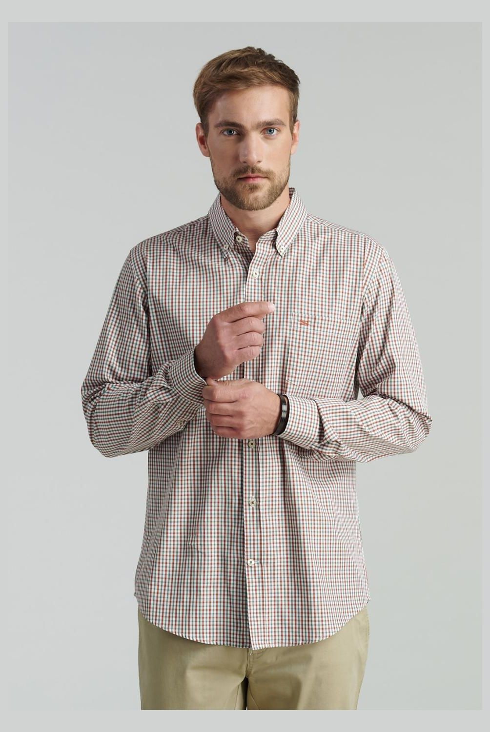 FEROUCH - Camisa Manga Larga Algodón Hombre Ferouch