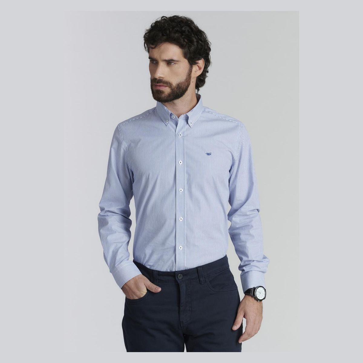 FEROUCH - Camisa Manga Larga Algodón Hombre Ferouch