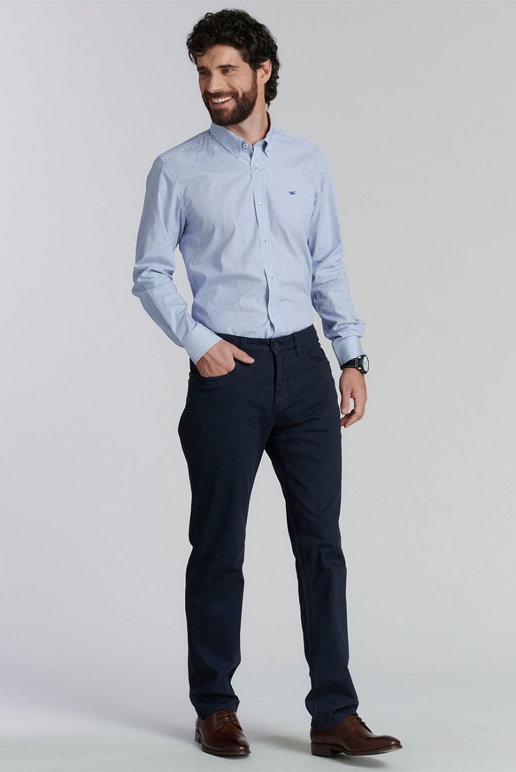 FEROUCH - Camisa Manga Larga Algodón Hombre Ferouch