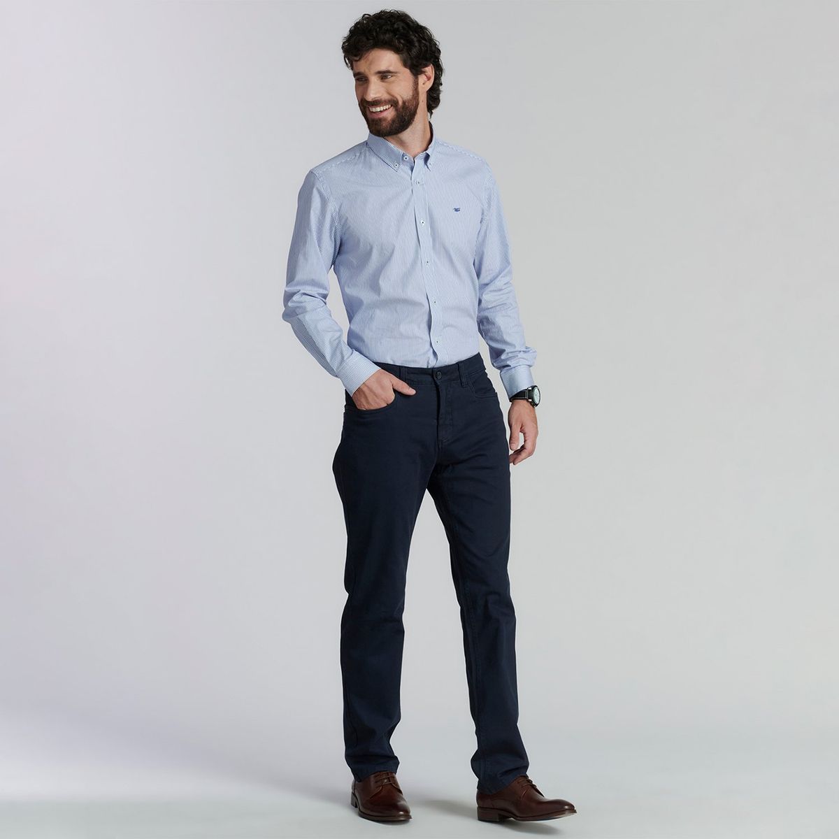 FEROUCH - Camisa Manga Larga Algodón Hombre Ferouch